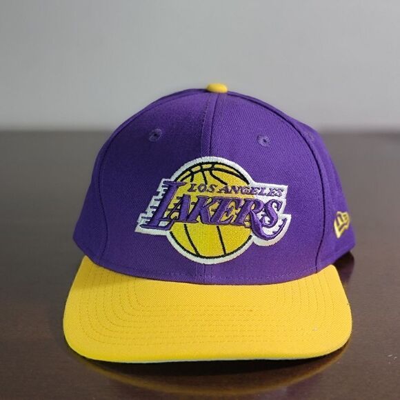 New Era NBA Los Angeles Lakers Purple Gold Snapback Hat Baseball Cap Kobe LeBron - Picture 3 of 11
